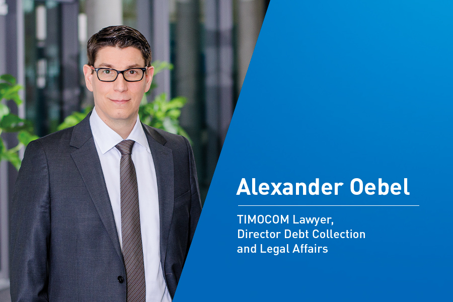 Entretien avec Alexander Oebel, l’avocat de TIMOCOM, Director Debt Collection & Legal Affairs